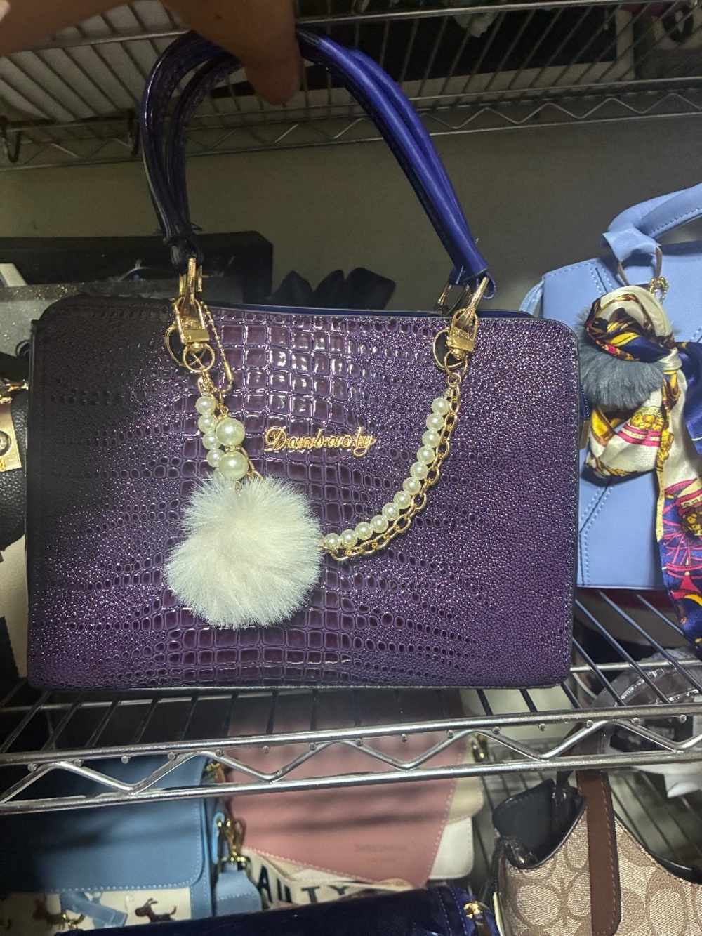 Purple fashion bag